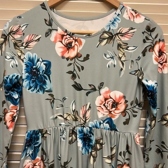 Girls Floral Dress, Long Sleeve, Size 2XL, NWOT - Picture 3 of 12